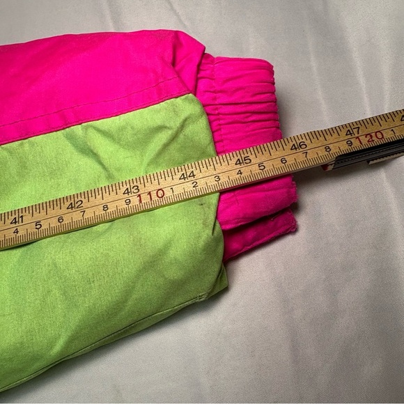 Vintage Sun Ice Girls 6 Winter Ski Jacket Colour Block 80s Vibrant Bright Winter - Picture 12 of 12